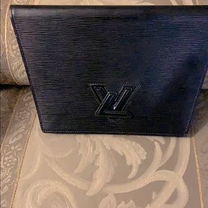 Louis Vuitton black clutch bag